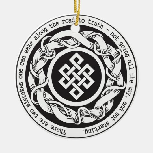 真実の無限の結び目への道 セラミックオーナメント (正面)