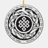 真実の無限の結び目への道 セラミックオーナメント (裏面)