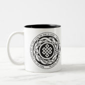 真実の無限の結び目への道 ツートーンマグカップ (左)
