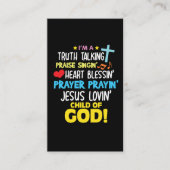 真実の賞賛の天恵は神のクリスチャンの子供を祈ります 名刺 (正面)
