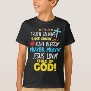 真実の賞賛の天恵は神のクリスチャンの子供を祈ります Tシャツ