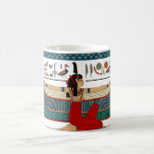 真実のMa'atの飛んだエジプトの女神 コーヒーマグカップ (中央)