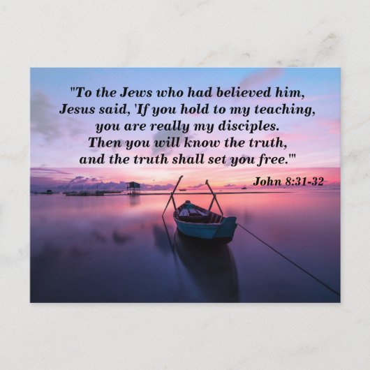 真実はあなたを自由にする 聖書記憶カード ポストカード (正面)