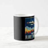 真実はそこにあるTシャツエリア51エイリアンUFO コーヒーマグカップ (正面右)