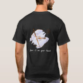 真実はフード付きスウェットシャツと男性へ女性をドリップ Tシャツ (裏面)