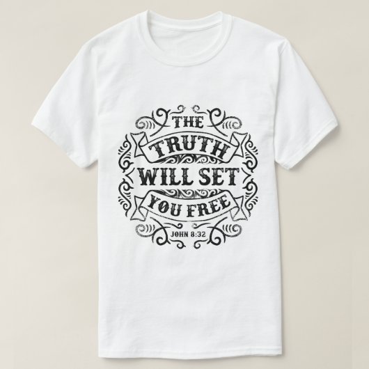 真実は人のTシャツ自由に置きます Tシャツ (デザイン正面)