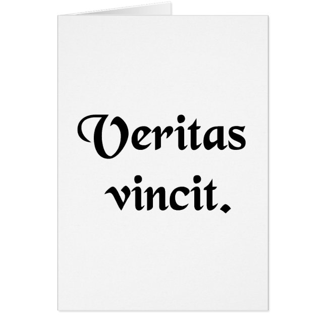 真実は征服します (正面)