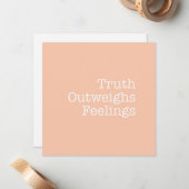 真実は感覚のメッセージカードを上回ります ノートカード (正面/裏面インサイチュ)