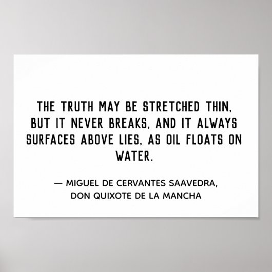 真実は決して壊さない引用文 ポスター (正面)