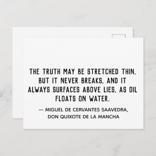 真実は決して壊さない引用文 ポストカード (正面/裏面)