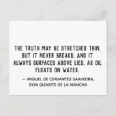 真実は決して壊さない引用文 ポストカード (正面)