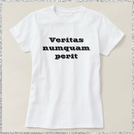 真実は決してVERITAS Numquam Peritを滅ぼさない Tシャツ
