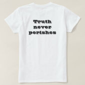 真実は決してVERITAS Numquam Peritを滅ぼさない Tシャツ (デザイン裏面)