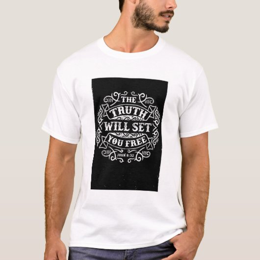 真実は無料のグラフィックティーを設定する Tシャツ (正面)
