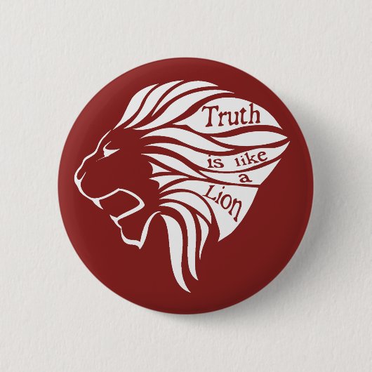 真実は獅子の如し 缶バッジ (正面)
