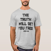 真実は自由な聖書の聖句を設定する Tシャツ (正面)