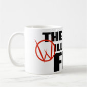 真実は自由に置きます コーヒーマグカップ (左)