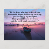 真実は自由に聖書のメモリーカードを設定 ポストカード (正面)