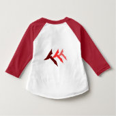 真実は赤い幼児のRAGLANを超越します Tシャツ (裏面)