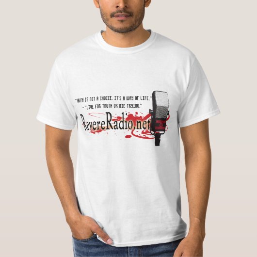 真実は選択尊敬します無線のロゴのティーをではないです Tシャツ (正面)