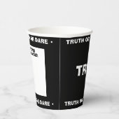 真実または敢えてビールポンパーティーゲーム真実ブラック 紙コップ (右)