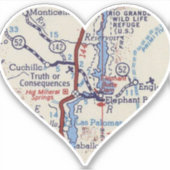 真実または結果のヴィンテージマップ シール (正面)