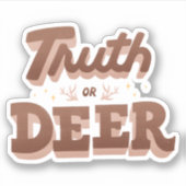 真実または鹿おもしろいプリン シール (正面)