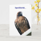 真実を伝えるホーク写真の挨拶 カード (黄色い花)