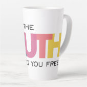 真実を信じれば自由になる カフェラテマグ (右アングル)
