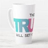真実を信じれば自由になる カフェラテマグ (左アングル)