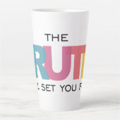 真実を信じれば自由になる カフェラテマグ (正面)