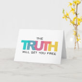 真実を信じれば自由になる カード (黄色い花)