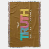 真実を信じれば自由になる スローブランケット (正面縦)