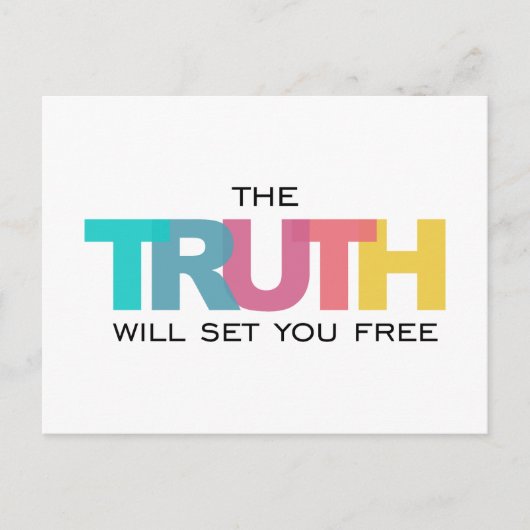 真実を信じれば自由になる ポストカード (正面)