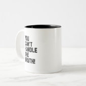 真実を処理できない！ ツートーンマグカップ (正面左)