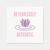 真実を守り、続けはっきりした：恐れを知らない本物» スタンダードカクテルナプキン (正面)