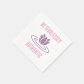 真実を守り、続けはっきりした：恐れを知らない本物» スタンダードカクテルナプキン (角)