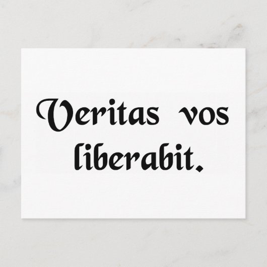 真実を聞けば君は自由になる。 ポストカード (正面)