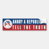 真実を話すと共和党が困る バンパーステッカー (正面)