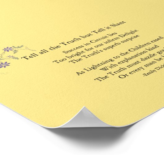 真実を語り尽くすが斜めに語る ポスター (角)