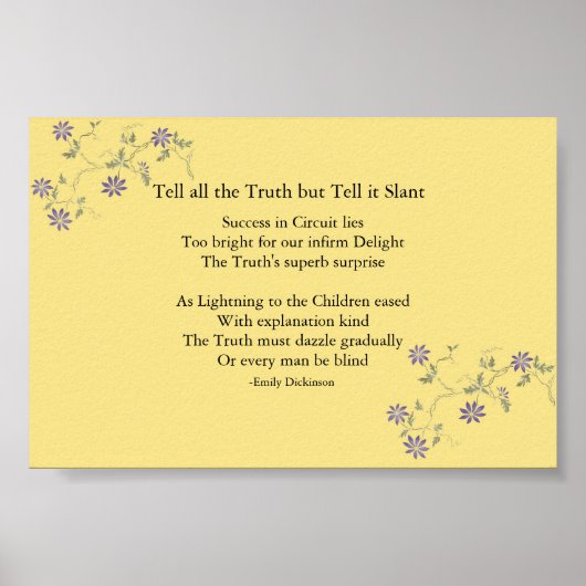 真実を語り尽くすが斜めに語る ポスター (正面)