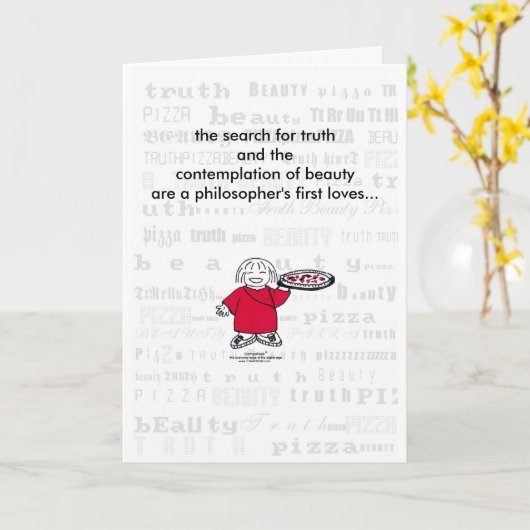 真実及びピザの調査! カード (黄色い花)