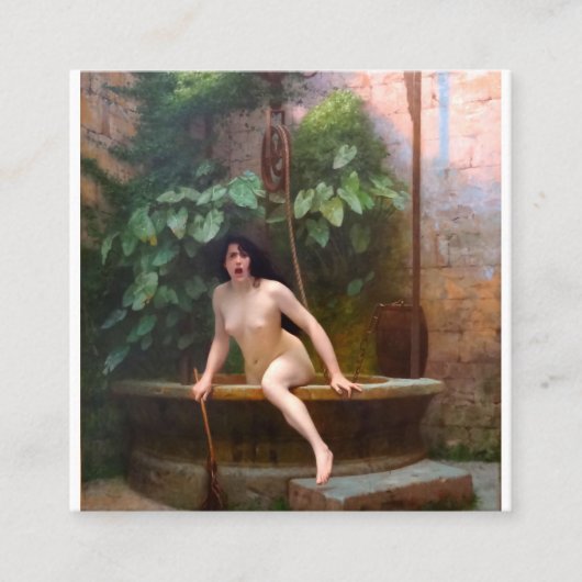 真実来は彼女の井戸から – Jean-Leon Gerome スクエア名刺 (正面)