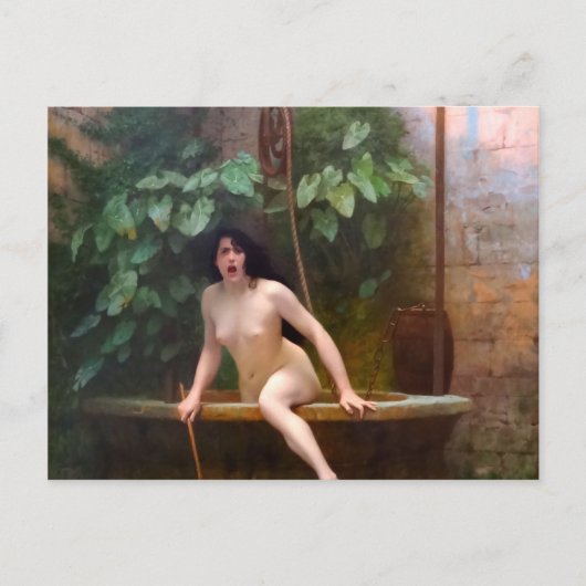 真実来は彼女の井戸から – Jean-Leon Gerome ポストカード (正面)