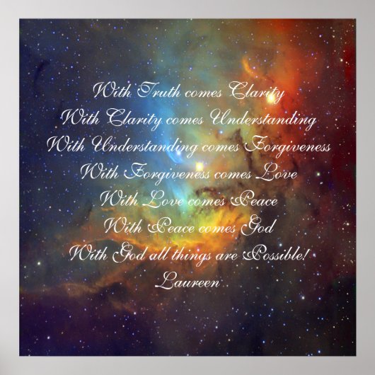 真実、愛と神を理解すること ポスター (正面)