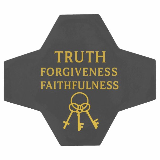 真実、赦し、誠実さ サッカーボール (フラット)