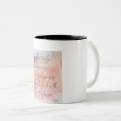 真実,静かラテマグ,知恵引用文,穏やかなモーン ツートーンマグカップ (正面右)