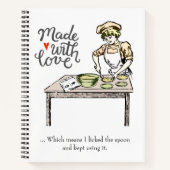 真心を込めて |おもしろいレシピ ノートブック (正面)