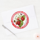 真心を込めて |ストロベリージャムラベル ラウンドシール (封筒)