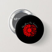 真性赤血球増加症 アウェアネス 赤いひまわり MPN 血液 缶バッジ (正面&裏面)